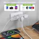 EPICKA Hybrid Travel Plug Adapter, 2 Packs Foldable & Detachable Type G (UK) VisaPlug, 8-in-1 International Power Adapter with 4 USB Ports (2 USB-C PD 20W), Travel Essentials for US to England
