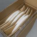 HaWare Dinner Plates Set of 6, 10.2 Inch Stoneware Dinnerware Sets for Home Restaurant, Speckled Milky White