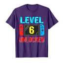 Level 6 Unlocked Birthday Video Gamer 6th Birthday Party T-Shirt.S