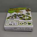 Dinosaur Toys,Create A Dinosaur World Road Race,Flexible Track Playset and 2 pcs Cool Dinosaur car for 3 4 5 6 Year & Up Old boy Girls Best Gift (Green)