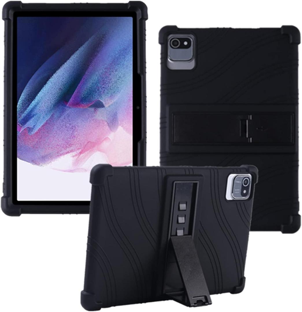 Case for MB1001 Tablet 10.1,Kids Friendly Silicone Case for Moderness MB1001/Okaysea 10.1 Tablet/Relndoo T618/ZONKO D115/MEIZE D115/ZZB 10 inch Tablet (Black) (Black)