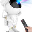 Star Projector Galaxy Night Light - Astronaut Space Projector, Starry Nebula Ceiling LED Lamp with Timer and Remote, Kids Room Decor Aesthetic, for Christmas & Birthdays (White)