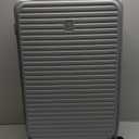 Hard Shell Suitcases Expandable Travel Luggage Sets 3 Piece, Carry on and Check in 3 Piece Luggage Suitcase Sets with Spinner Wheels Cup Holder Charger Built in (Silver, 24)