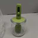 2-in-1 Glass Olive Oil Dispenser with Retractable Silicone Brush  Leakproof Oil Bottle for Cooking, Grilling, Baking & Kitchen Use (White/Green/Yellow) (GREEN)