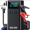 CZKBG 10-in-1 Portable Car Battery Jump Starter with Air Compressor 3500A 21800mAh 150PSI Jump Starter 12V Jump Box (All Gas 12L Diesel), Car Battery Jumper Starter Portable Jumper Cables, Lights 