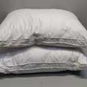 Set of 2 Standard Size Down Pillows - Goose Feather & Down Blend Pillows 440 Fill Power, 100% Cotton Cover, Hypoallergenic, Medium Support