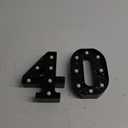 8.8" Decorative LED Light Up Numbers, Glitter Marquee Numbers Lights for 40th Birthday Decorations, Shiny Lighted Number Sign for Birthday Party Wedding Anniversary Home Decor, Glitter Black 40