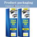 630in Cord Hider Kit, Paintable Cable Raceway, Cord Covers for Wires on Wall, Cord Hider for Wall Mount tv, tv Cable Hider Wall kit, Wire Covers for Cords, 40X L15.7in X W0.96in X H0.57in, White