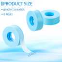 Nuanchu 12 Rolls Blue Lash Tape Bulk, Reusable Adhesive Silicone Eyelash Extension Tapes for Sensitive Skin, Easy to Remove, 0.5 Inch x 3.9 Yards