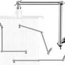 20 IN Shower Head Extension Arm, Anti-Leak Adjustable Shower Arm Extender for Rain & Handheld Shower Head, Extended Shower Head with G1/2 Universal Connector Compatible (Extend, Chrome)