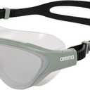 ARENA Unisex Adult The One Swim Mask Fitness Swimming Goggles Men and Women Large Fit Polycarbonate Mirror/Non-Mirror Lens (Silver/Jade/Black)