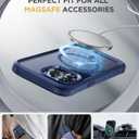 Miracase Magnetic for iPhone 12 Pro Max Case [Compatible with MagSafe] Full-Body Phone case with Built-in Glass Screen Protector& Camera Protector, Military Drop Proof 12 Pro Max Cover, Blue