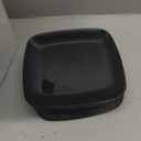 PULOTE 100 PCS Black Square Plastic Plates Disposable - Include 50 Each (10" Dinner & 7.25" Dessert) Plates - Ideal for Party & Graduation