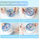 ORNUNIQ Electric Clay Bead Spinner for Jewelry Making, Bead Bowl with Needle and Thread, Ideal for Crafting Bracelets or Necklaces, Clay Bead Tool