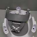 Baby Bath seat for Babies 6 Months & up, 360 Stable Toddler Bath Chair with one-Touch Button, Back Hollow Design, Water Temperature Card & 4 Suction Cups for Safety (Gray)