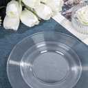 FLOWERCAT 100PCS Clear Plastic Plates - Heavy Duty Plastic Plates Disposable -Straw hat plate for Christmas party &Wedding & New Year - Serve for 50guests party(10inch & 7inch)(Clear)