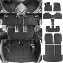 powoq Floor Mat Compatible with 2020-2025 Hyundai Palisade Trunk Mat Backrest Mat 7-Seat Cargo Liner Replacement for Hyundai Palisade Accessories (Trunk Backrest Mat+2nd Backrest Mat+Floor Mat)