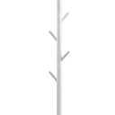 Coat Rack Freestanding Metal Clothing Rack Modern Clothes Organizer with 8 Coat Hooks Space-Saving Hall Tree for Entryway, Bedroom, Office Sturdy Minimalist Coat Hanger & Garment Rack (White)