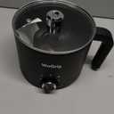 1.8L Electric Hot PotRamen Cooker, Dual power supply Mini Portable Multi-Functional Lazy Pot for Pasta, Noodles, Egg, Soup,RiceNon-Stick Noodle Cooker with Boil Dry Protection for Dorm, Office