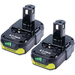 2-Pack 3.0Ah Replacement Batteries for Ryobi 18V Tools  Extended Power and Reliability