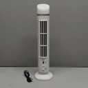 Ejoyous Bladeless Tower Fan, 90 Degree Oscillating Quiet Fans Portable USB Desk Standing Fan with Light for Indoors Home Bedroom Office (White)