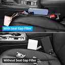 Car Seat Gap Filler with Hook, Car Organizers and Storage with Phone Holder, Car Seat Accessories, Car Organizer Fit Sedan SUV Truck-2PCS Black