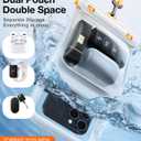 TORRAS IP68 Waterproof Phone Pouch Double Space, Floating Waterproof Phone Case with Lanyard for iPhone 17 Pro Max 16 15 14 S26 S25, Phone Dry Bag Vacation Cruise Ship Travel Essentials 7.0'', White