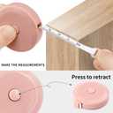 12pcs,Pink Soft Retractable Measuring Tape - Tape Measure for Body Measuring Metric Tape Measure Double Scale Soft Tape Measure for Body Fabric Sewing Tailor Cloth Knitting Home Craft Measurements.