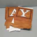 Baby Shower Boxes for Birthday Decorations  4 Wood Grain Brown BABY Balloon Boxes, Baby Boxes for First Birthday Centerpiece Decor, Teddy Bear Baby Shower Supplies, Gender Reveal Backdrop