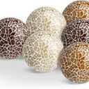 Vesici 6 Pcs Mosaic Sphere Balls Decorative for Bowls, Mosaic Glass Balls Decorative Orbs Table Sphere for Living Room Decor Centerpiece for Vases Dining Table Decor, Diameter 2.4 Inch (Classic Colors)
