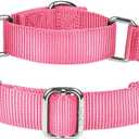 Martingale Collar for Dogs with Quick Release Buckle, Heavy-Duty Solid Color Nylon Training Collars - Adjustable No-Slip Design for Medium & Large Dog