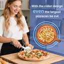 Pizza Cutter, Stainless Steel Pizza Cutter Wheel with Finger Guard Protects, Sharp Smooth Pizza Slicer & Dishwasher Safe - Easy to Clean and Stored