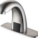 Charmingwater Touchless Bathroom Sink Faucet, Motion Automatic Sensor Faucet with Hole Cover Plate, Brushed Gold