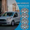 Generic DT1Z-1130-C DT1Z1130C Hubcaps Wheel Covers Compatible with 2014-2020 Ford Transit Connect 16"" Hubcaps/Wheel Covers Set,Silver (Set of 4)# DT1Z-1130-C,DT1Z1130C