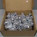 54 Pcs Mini Silver Disco Balls - Hanging Mirror Ornaments for Party, Wedding, Christmas Supplies (1.2 Inch, 2 Inch, 3.2 Inch, 4 Inch)
