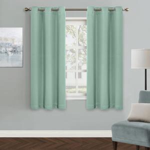 MYSKY HOME Aqua Blackout Curtains for Living Room, 63 Inch Long Grommet Room Darkening Curtain for Bedroom, Amazing Triple Weave Thermal Insulated Curtain, 1 Curtain Panel, 42 x 63 Inch, Aqua
