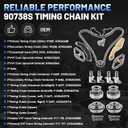 90738S Timing Chain Kit & VVT Cam Phaser & Variable Valve Timing Solenoid Fits for Edge Expedition Explorer Flex Mustang Taurus Transit 3.7L 3.5L timing chain kit AT4Z-6268-A
