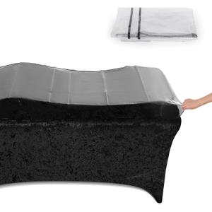Transparent Protector for Curvy Lash Bed Topper,Plastic Waterproof Protector for Massage Bed Topper