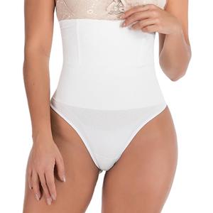 FUT Women's Thong Shapewear Tummy Control Butt Lifting Panties Girdle Underwear High Waist Body Shaper Briefs (White)