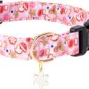 3 x Faygarsle Pink Dog Collar - Christmas Design Pattern for Small, Medium & Large Dogs - Cute & Stylish
