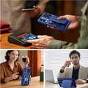 GooseBox for Samsung Galaxy S25 Edge Case Wallet with RFID [Cards Holder][Camera Cover][Edge Raised] Full Body Shockproof Silicone Protective Phone Case for Galaxy S25 Edge 2025 (Blue)