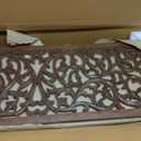 Carved Wall Panel Set  Natural Burnt Finish, 36x36 inch (12x36  Set of 3) (36L" x 36W")