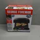 George Foreman 4-Serving Removable Plate Electric Grill and Panini Press, George Tough Non-Stick Coating, Drip Tray Catches Grease, Black