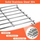Top Warming Rack for Weber Genesis II 300 Series Genesis ii E-310/E-315/E-330/E-335,Weber Genesis ii GS4, Grill Replacement Parts Top Rack for Weber 66044-304 Stainless Steel
