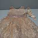 Flower Girls Sequin Dress Bridesmaid Sparkle Formal Wedding Party Birthday Kids Pageant Princess Prom Ball Gown (11-12 Years, Gold)