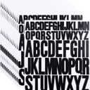 14 Sheets 1 Inch and 2 Inch Capital Letters Stickers,728 Pieces Alphabet Stickers for Scrapbooking, Sign, Water Bottle,Arts & Crafts Supplies - Black