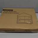 Black Corner Bread Box for Kitchen Countertop, Large Bread Container Storage Bamboo Wooden Farmhouse Bread Box with Window Bread Holder