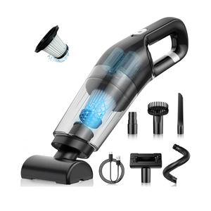Handheld Vacuum Cordless, 26,000 Pa High Power Suction, Portable Rechargeable Car Vacuum Cleaner for Home, Office, Pet Hair, Car Detailing, Black