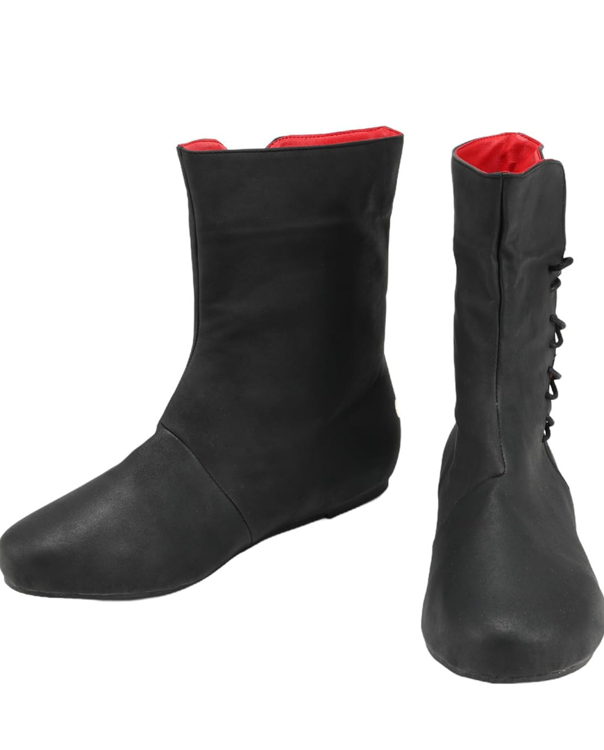 Mens Medieval Renaissance Cosplay Boots Halloween PU Leather Vintage Pirate Viking Shoes 47