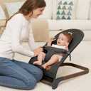 ANGELBLISS Baby Bouncer, Portable Bouncer Seat for Babies, Infants Bouncy Seat with Cotton Fabric, Natural Vibrations (Anthracite)
